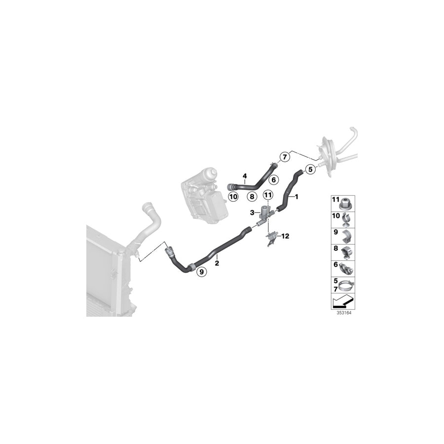 Genuine BMW 64219322073 F87 F82 Hose Clamp (Inc. M2, M235i & M4 GTS) | ML Performance EU Car Parts