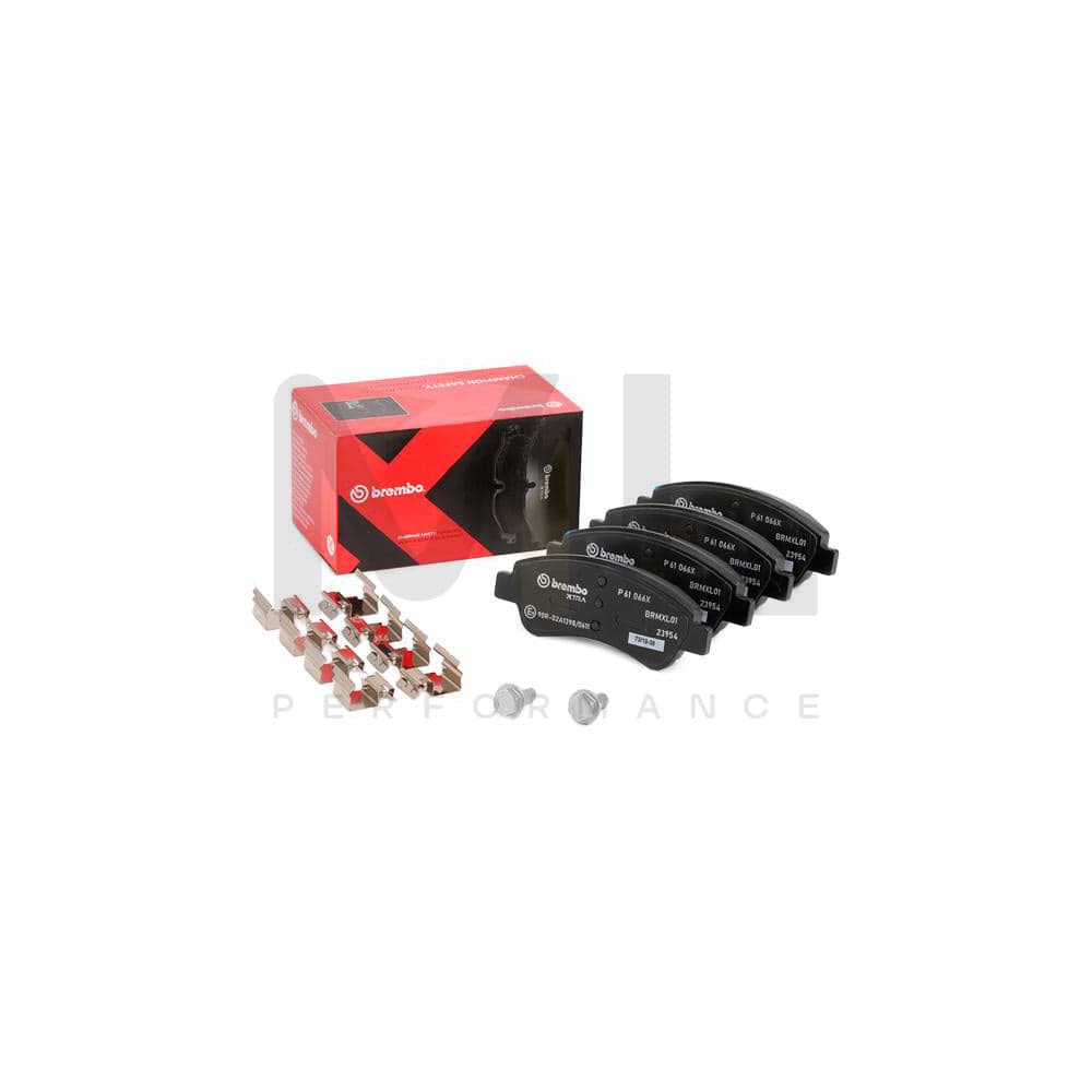 Brembo P 61 066X Brake Pad Set Excl. Wear Warning Contact, With Brake Caliper Screws | ML Performance Car Parts
