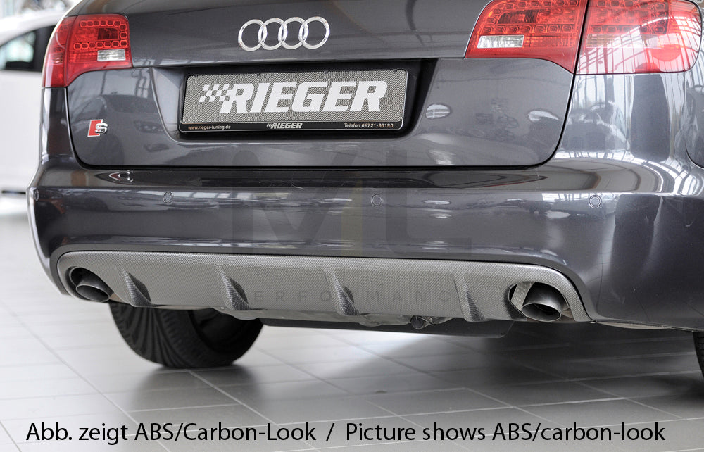 Rieger 00088051 Audi 4F A6 Rear Diffuser 1 | ML Performance EU Car Parts