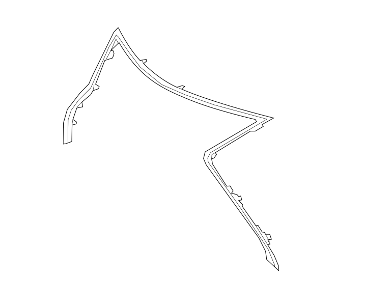 Genuine Lexus 53121-24060 RC Takumi Chrome Upper Grille Surround