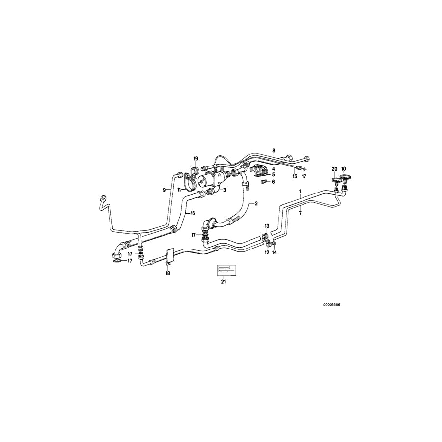 Genuine BMW 64501380695 E24 Tubing (Inc. M635CSi, 635CSi & 628CSi) | ML Performance EU Car Parts
