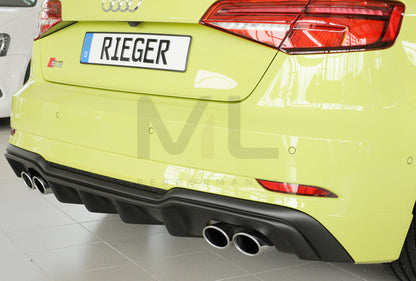Rieger 00056821 Audi 8V S3 Rear Diffuser 2 | ML Performance EU Car Parts