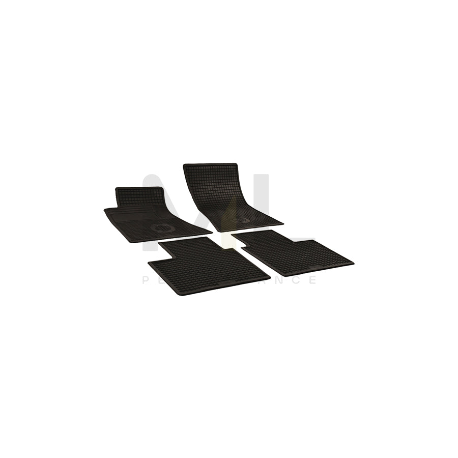 WALSER Tailored 50487 Floor mat set for OPEL OMEGA Elastomer, Front and Rear, Quantity: 4, Black | ML Performance Car Parts