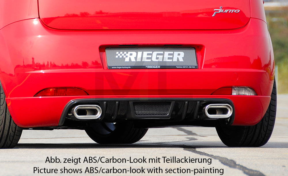 Rieger 00099154 Fiat Grande Punto (199) Rear Diffuser 3 | ML Performance EU Car Parts