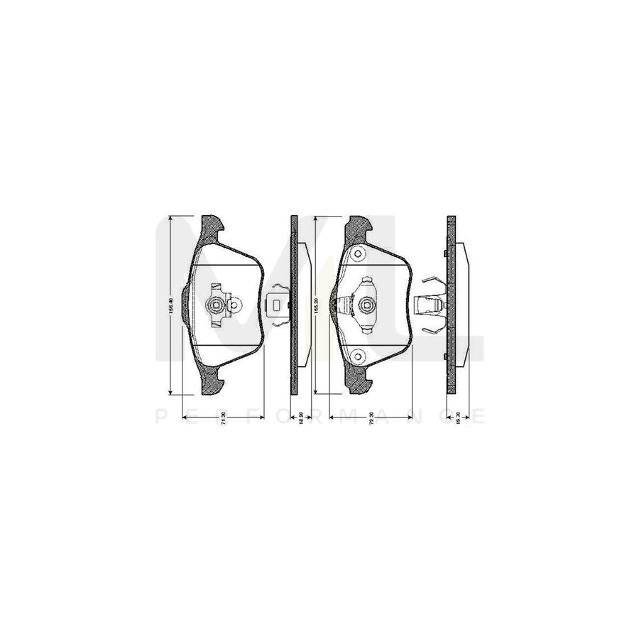 Bosch 0986Tb2875 Brake Pad Set Excl. Wear Warning Contact, With Accessories | ML Performance Car Parts