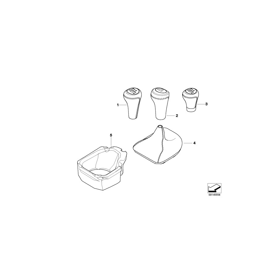 Genuine BMW 25117552507 E60 E61 Leather Gear Lever Cover BEIGE (Inc. 520d, 525d & 520i) | ML Performance EU Car Parts