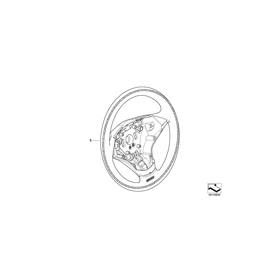 Genuine BMW 32307972358 E63 E64 Sports St.-Wheel,Leather/Wd.Ring,Multif. OLIVESCHE ROTB. (Inc. 630i, 635d & 650i) | ML Performance EU Car Parts