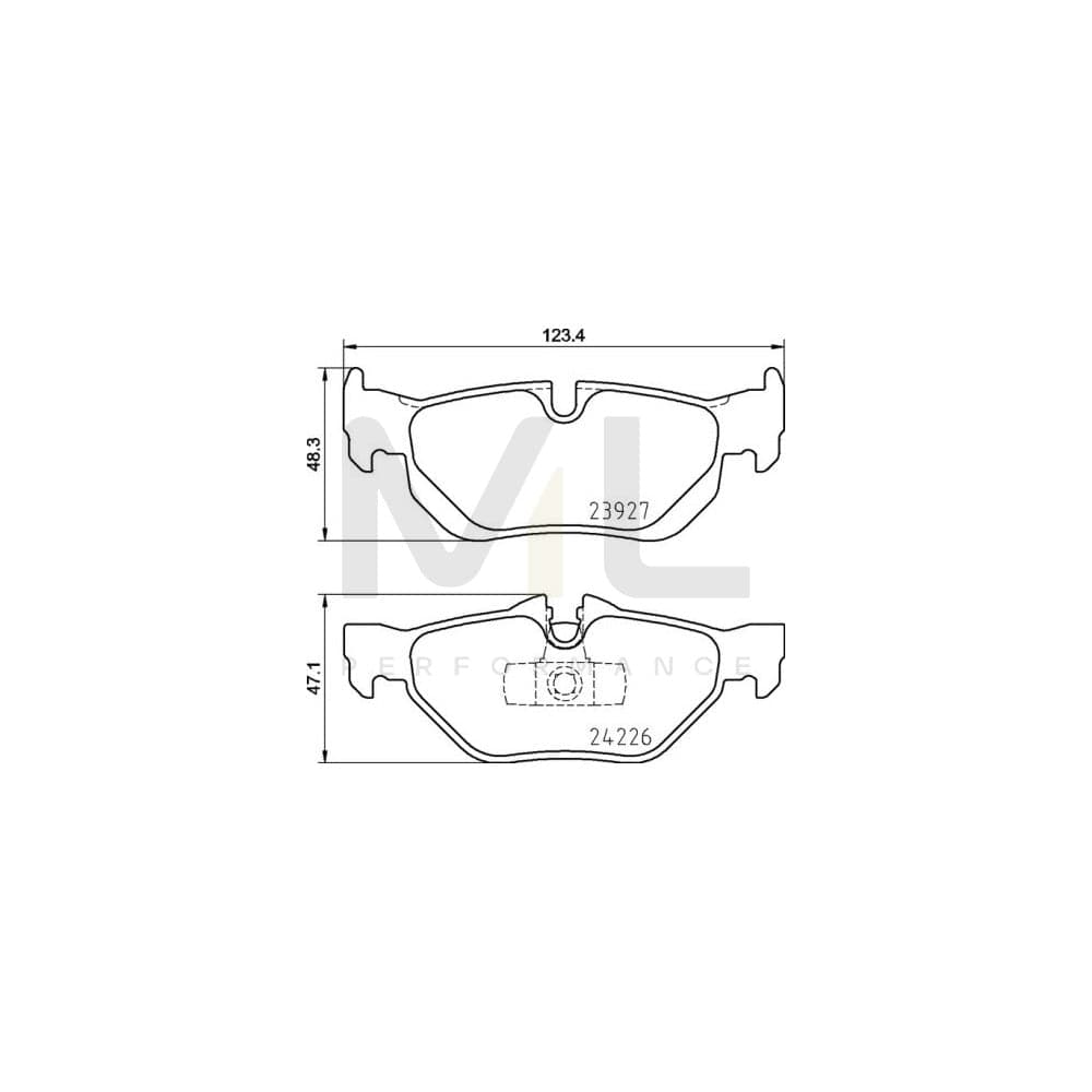 Brembo P 06 105 Brake Pad Set With Piston Clip | ML Performance Car Parts
