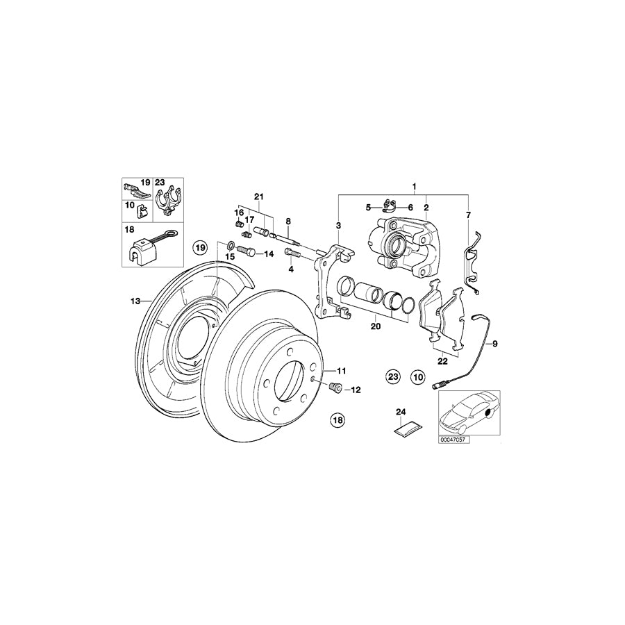 Genuine BMW 34211160399 E34 E32 Caliper Housing Left ATE (Inc. M5, M5 3.6 & 750iL) | ML Performance EU Car Parts