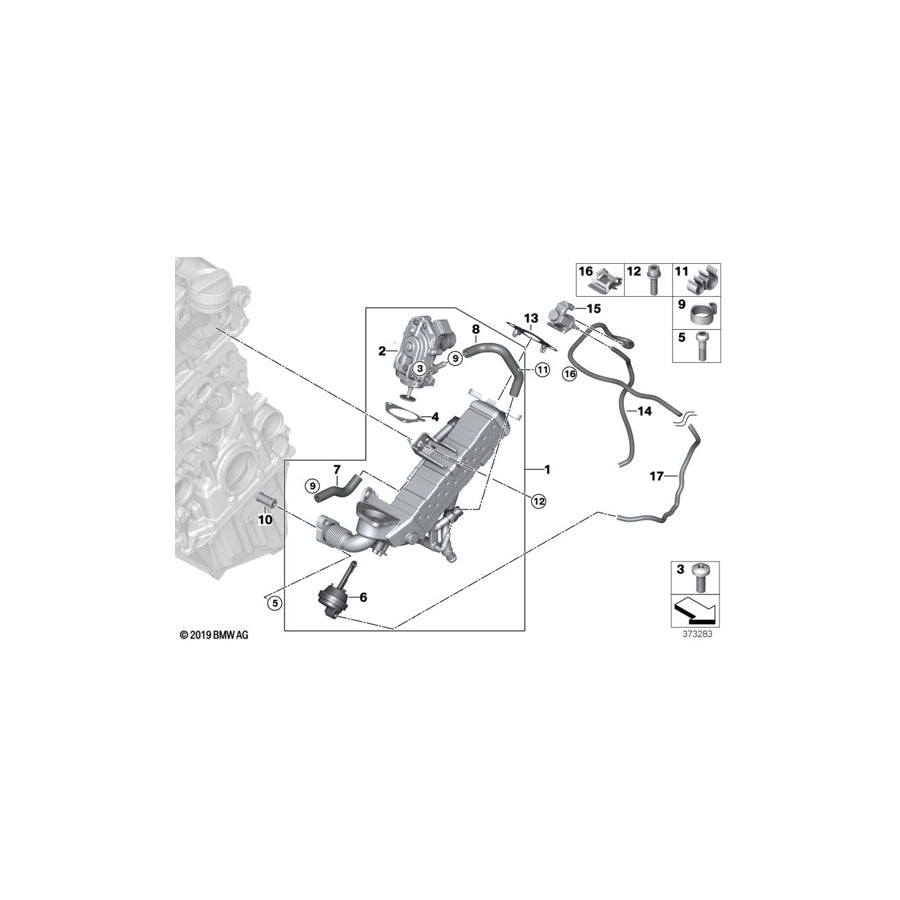 Genuine BMW 11718518202 F15 F26 F25 Exhaust Cooler (Inc. X3 20dX, X5 25dX & X5 25d) | ML Performance EU Car Parts