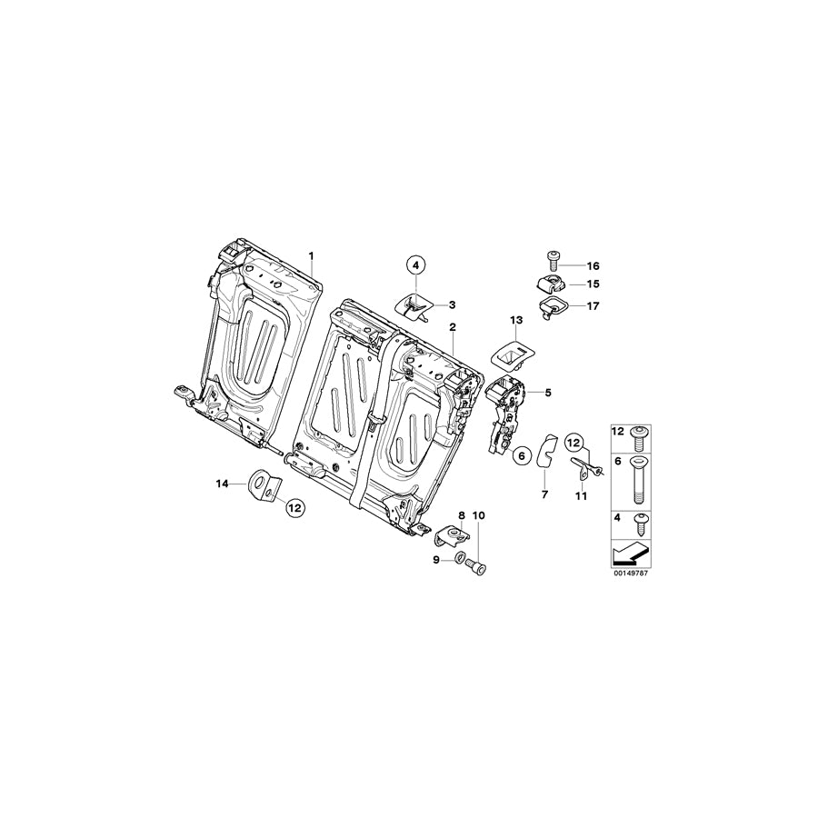 Genuine BMW 52207118820 F26 E91 E87 Catch Rear Right (Inc. X3 35iX, 116i 1.6 & 320d) | ML Performance EU