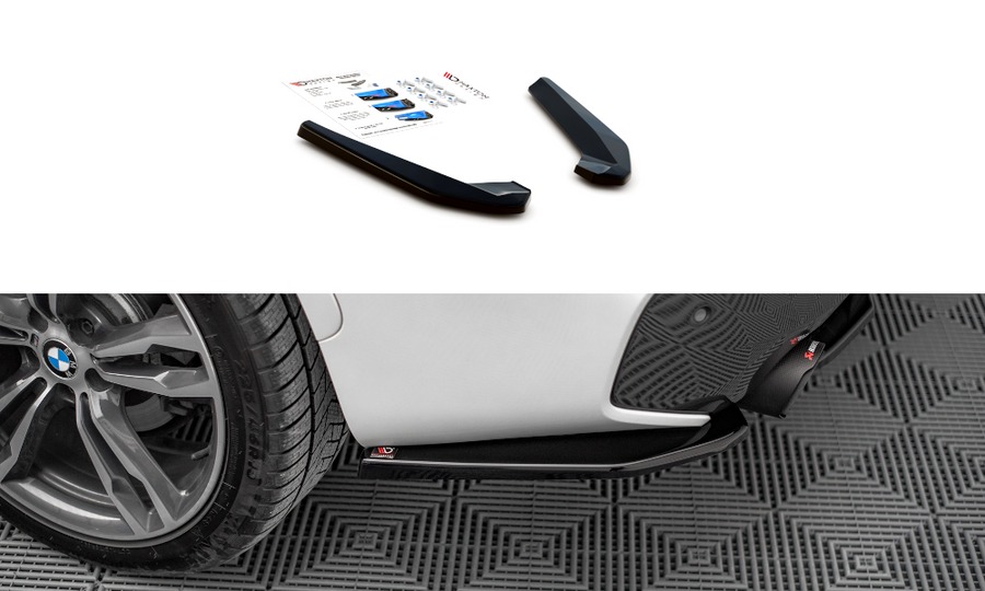 Maxton Design BM-X1-48-MPACK-RSD1T Rear Side Splitters BMW X1 M-Pack F48 | ML Performance UK Car Parts