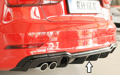 Rieger 00088184 Audi 8V A3 Rear Diffuser 1 | ML Performance EU Car Parts