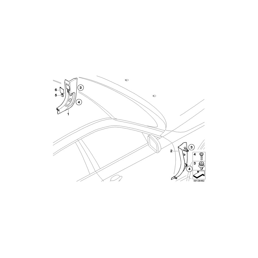 Genuine BMW 51437069424 E61 E60 Lateral Trim Panel Front Right BEIGE (Inc. M5, 530d & 523i) | ML Performance EU Car Parts