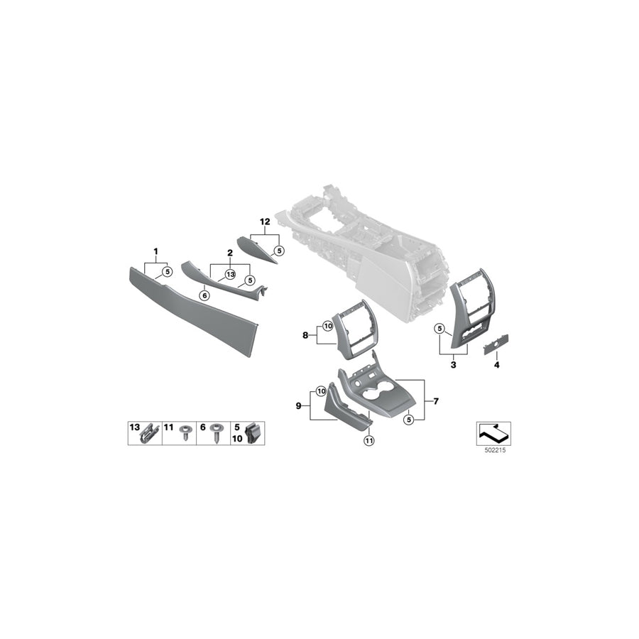 Genuine BMW 51166996521 G06 Knee Protection Driver's Side SCHWARZ (Inc. X6 30dX, X6 40i & X6 M50dX) | ML Performance EU