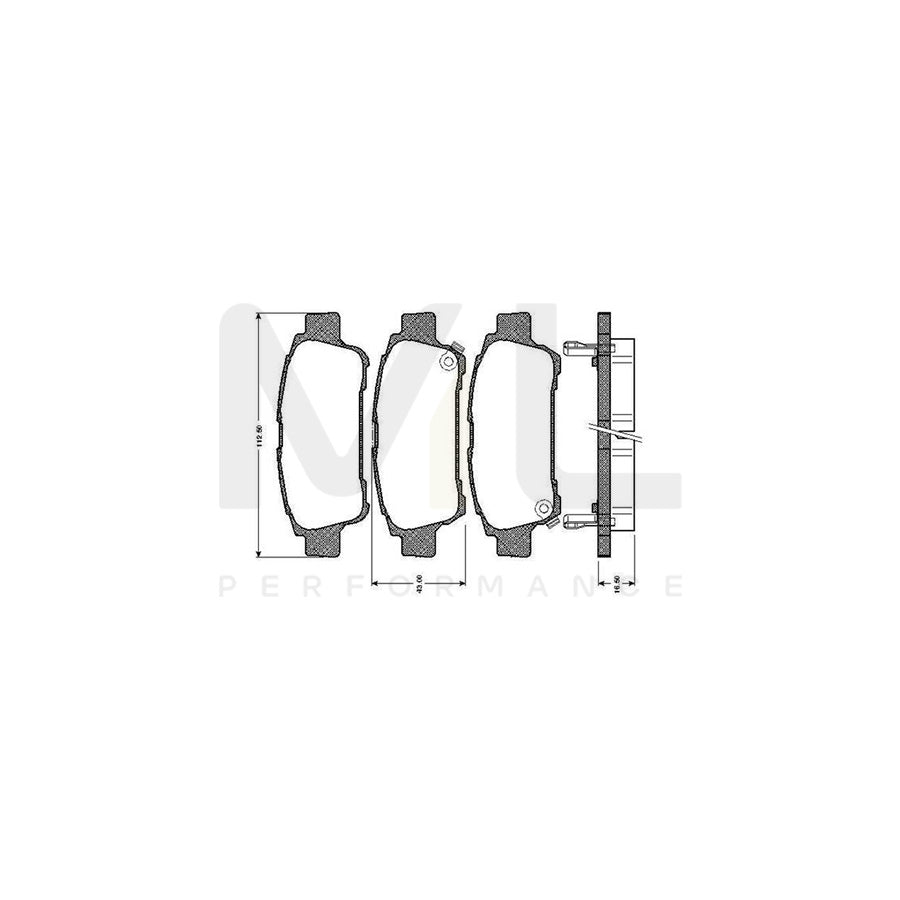 Bosch 0986Tb2393 Brake Pad Set Excl. Wear Warning Contact, With Accessories | ML Performance Car Parts