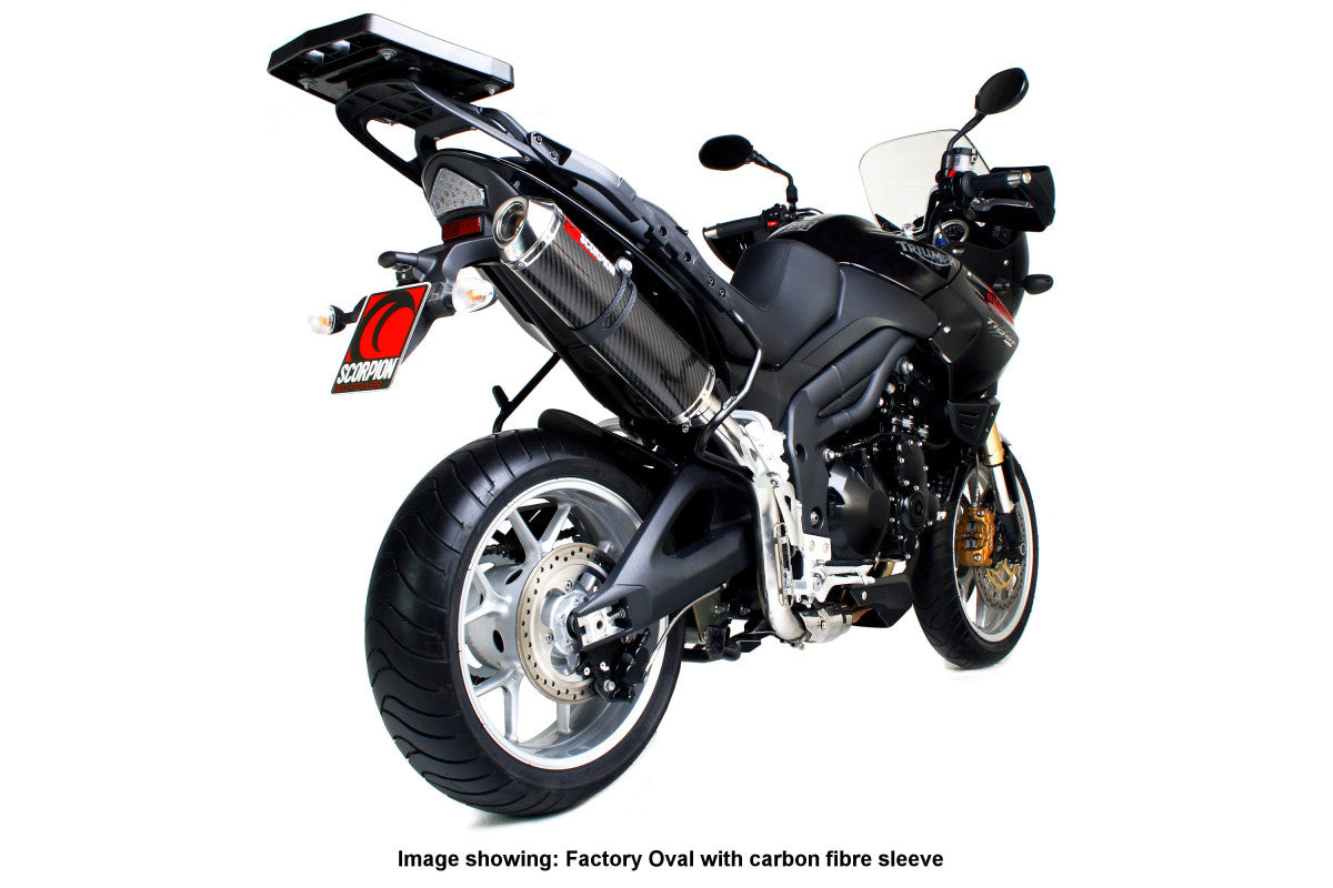Scorpion ETR63SEO Triumph Tiger 1050 Factory Oval Slip-On - Polished Stainless Steel Sleeve | ML Performance EU EU