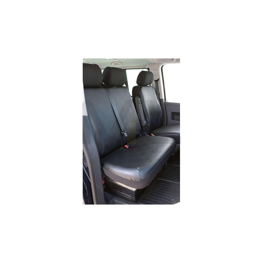 WALSER 11456 Car seat cover for VW TRANSPORTER Black, Leatherette, Polyester, Front | ML Performance Car Parts