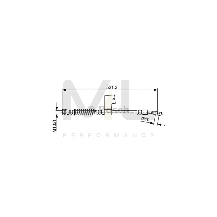 BOSCH 1 987 481 860 Brake Hose 510mm | ML Performance Car Parts