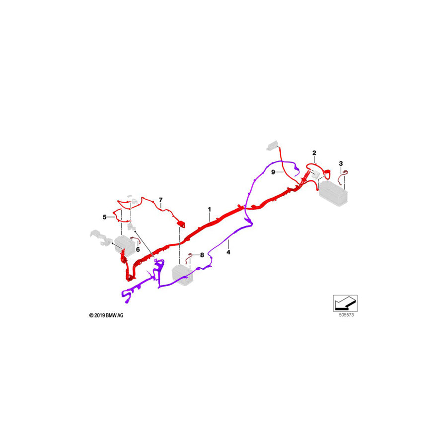 Genuine BMW 61128797708 G07 G05 G06 Battery Cable (-), 2Nd Battery (Inc. X7 50iX, X5 50iX & X5 M50dX) | ML Performance EU Car Parts