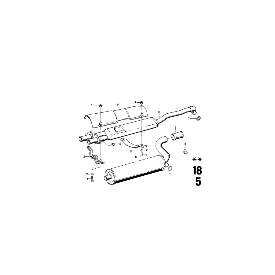 Genuine BMW 18121245272  Rear Muffler (Inc. 2800Bav, 2500 & 2.8L) | ML Performance EU Car Parts