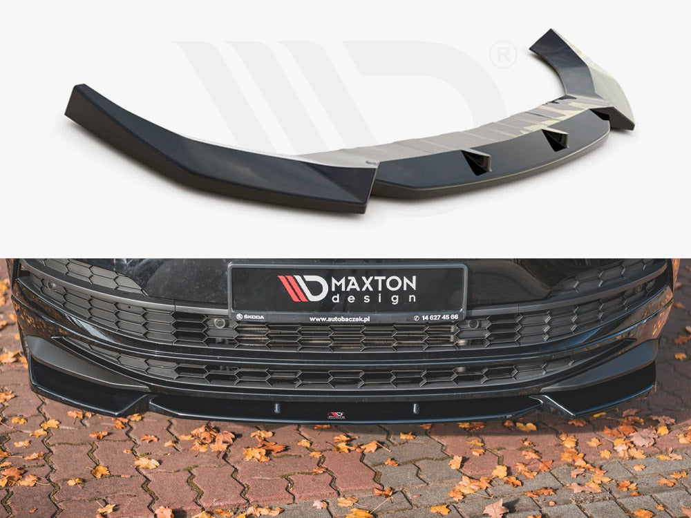 Maxton Design SK-KA-1-SL-FD1T Front Splitter Skoda Karoq Sportline | ML Performance UK Car Parts