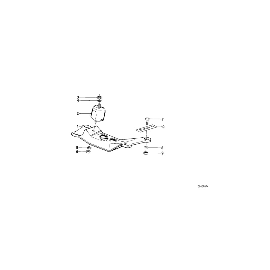 Genuine BMW 23711176037 E28 E24 Cross Member (Inc. 525e, 518i & 628CSi) | ML Performance EU Car Parts
