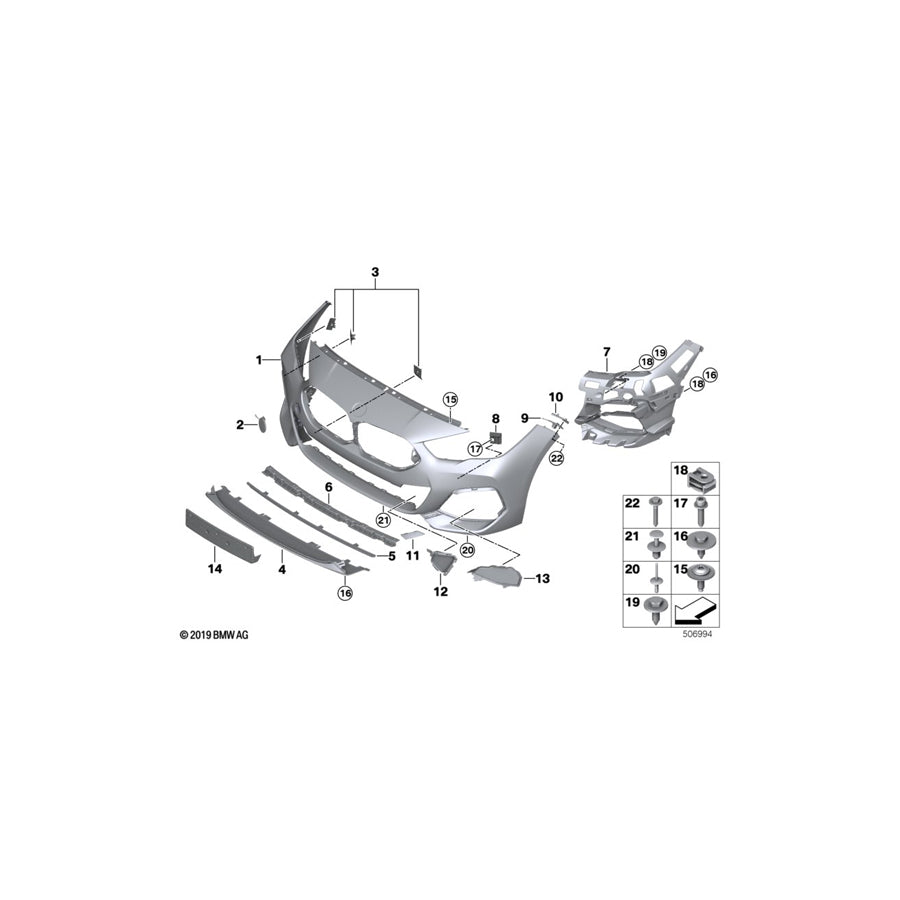 Genuine BMW 51118075971 F44 Front Splitter MPA (Inc.  & M235iX) | ML Performance EU Car Parts