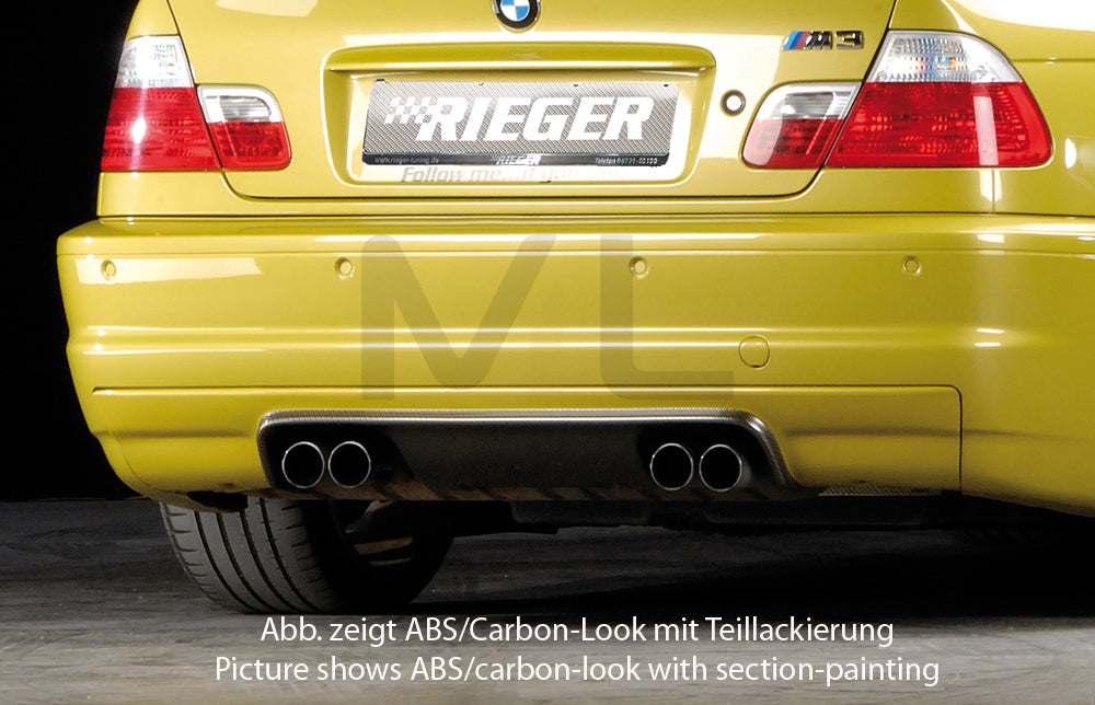 Rieger 00050241 BMW 3 Series E46 M3 Rear Diffuser 3 | ML Performance EU Car Parts
