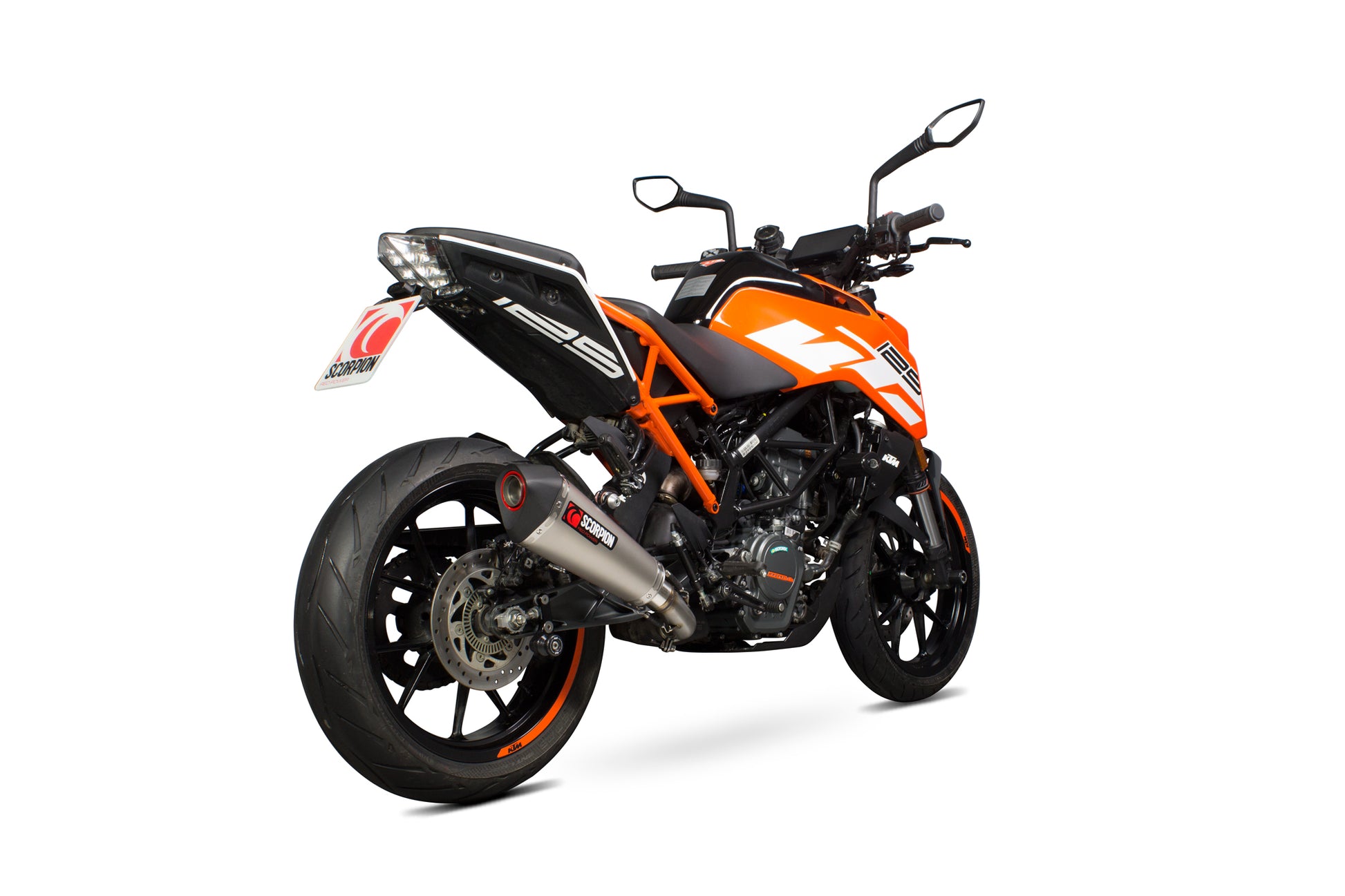 Scorpion RKT87TEO KTM Duke 125 Serket Taper Slip-On - Titanium Sleeve | ML Performance EU EU