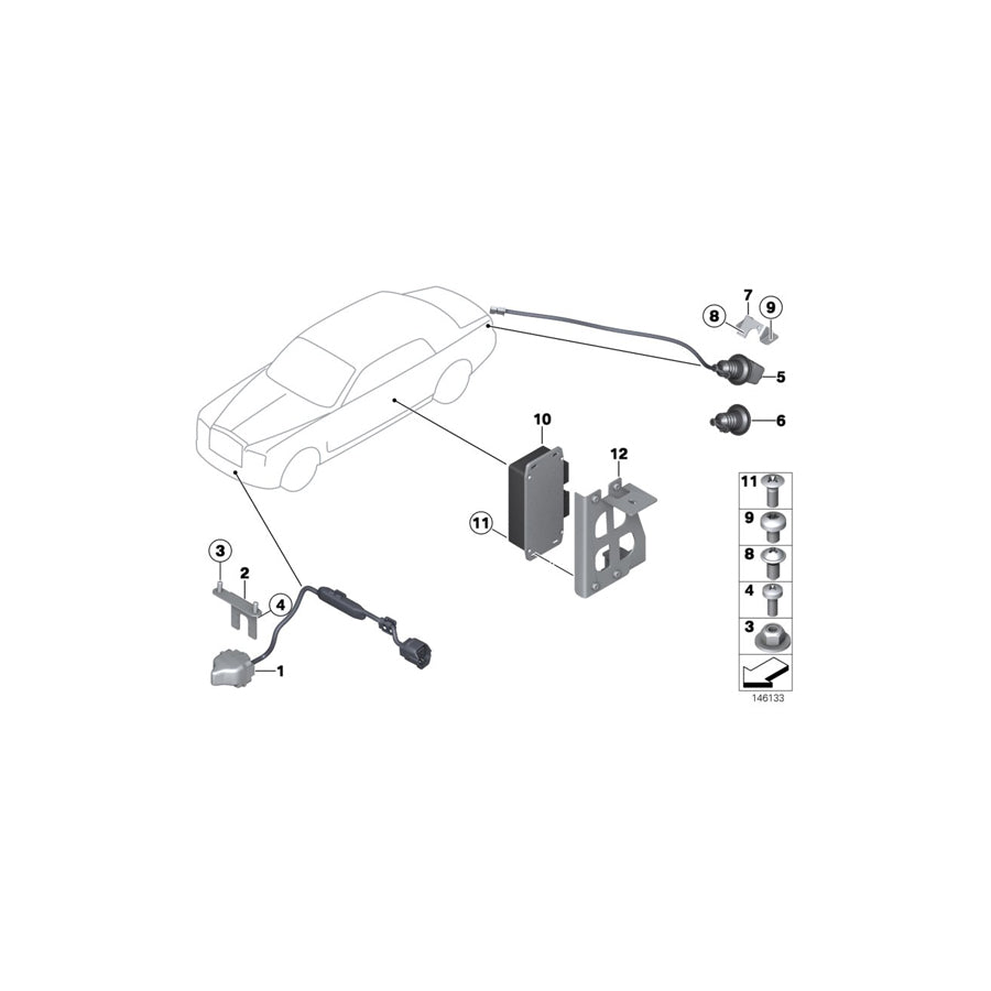 Genuine BMW 65126919475 RR1 Drophead Coupé Fillister Head Screw ST3,0 X 6,0 (Inc. Drophead, Phantom EWB & Phantom) | ML Performance EU Car Parts