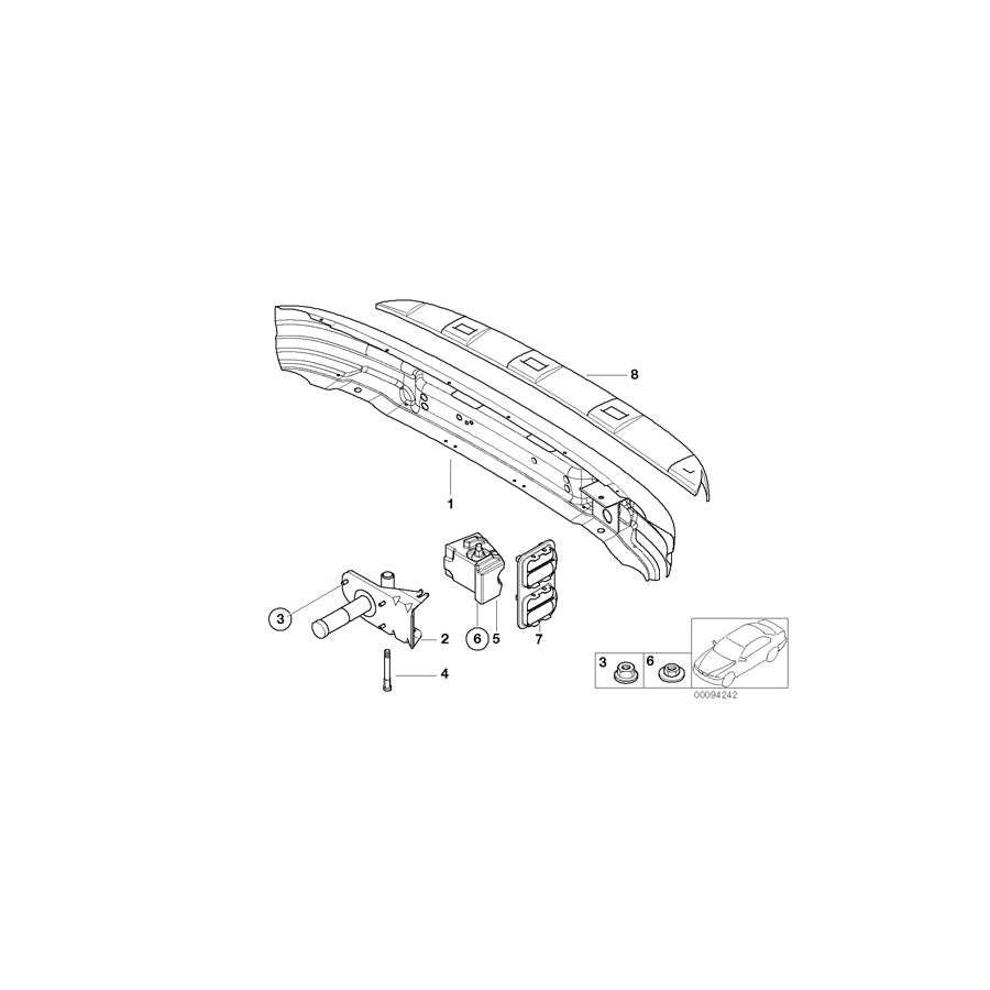 Genuine BMW 51122268674 E36 Carrier (Inc.  & Z3 M) | ML Performance EU Car Parts