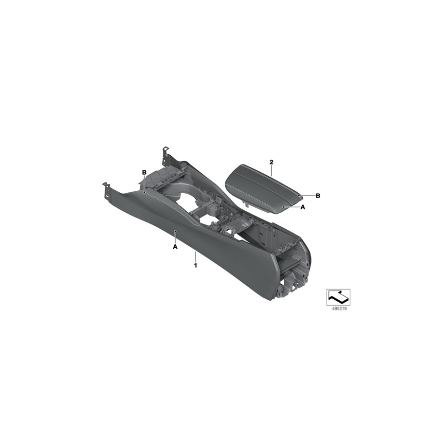 Genuine BMW 51167992333 G31 F90 G30 Armrest, Center Console, Leather INDIVIDUAL (Inc. 530i, 520i 1.6 & 520dX) | ML Performance EU