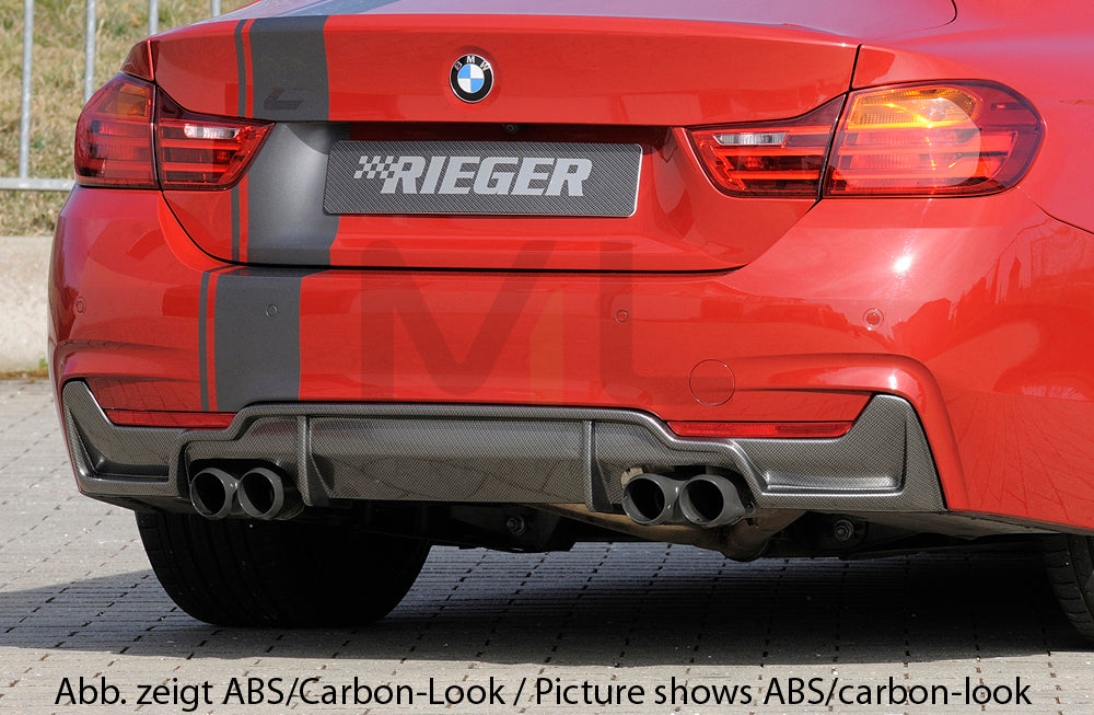 Rieger 00053479 BMW 4 Series F32 F33 F36 Rear Diffuser 6 | ML Performance EU Car Parts