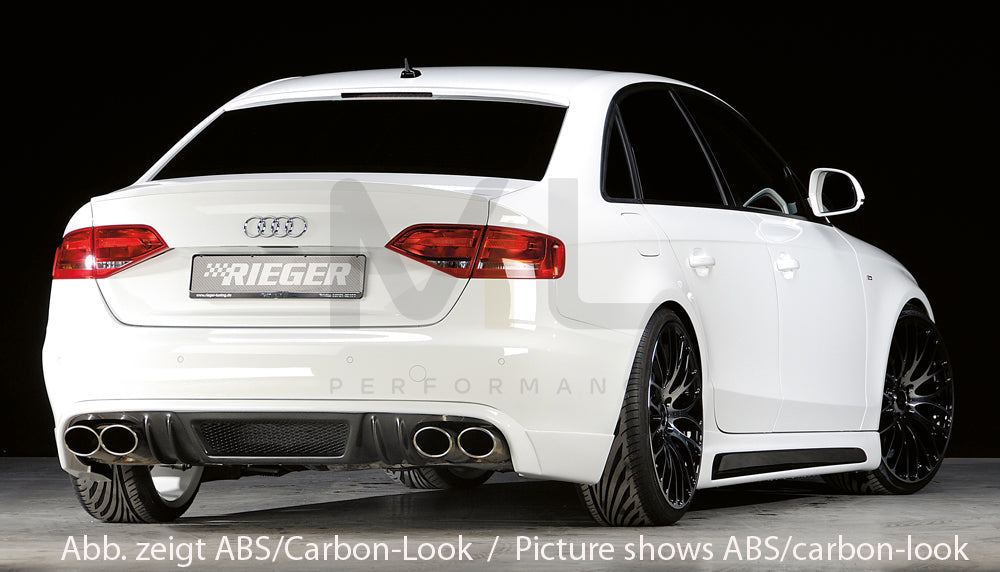 Rieger 00055508 Audi B8 B81 A4 Rear Diffuser 2 | ML Performance EU Car Parts