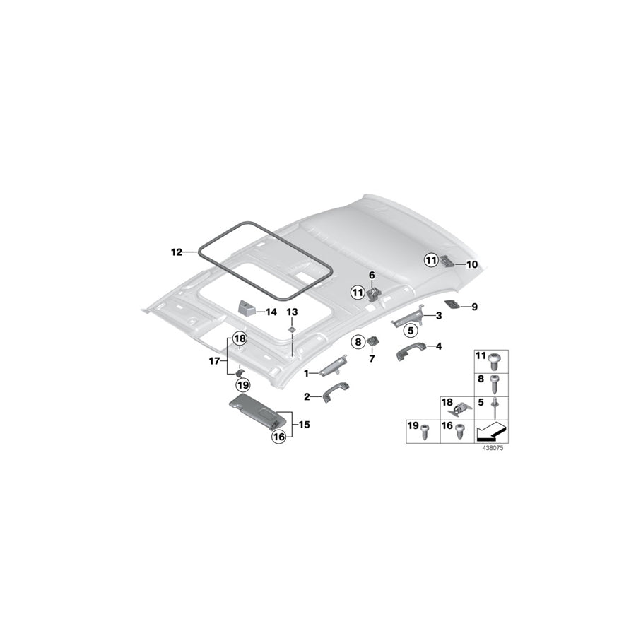 Genuine BMW 51167499076 F20 F21 Handle Rear Right OYSTER (Inc. 116i, 318i & 340iX) | ML Performance EU