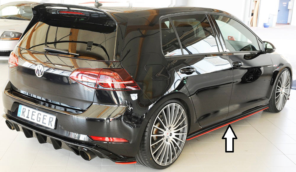 Rieger 00059588 VW Mk7 Golf Side Skirt Splitter (GTI, GTD & GTE) 5 | ML Performance EU Car Parts