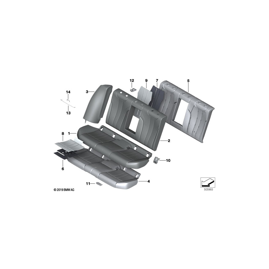 Genuine BMW 52207388127 G30 Seat Pad, Left (Inc. 520i, 540iX & M550iX) | ML Performance EU