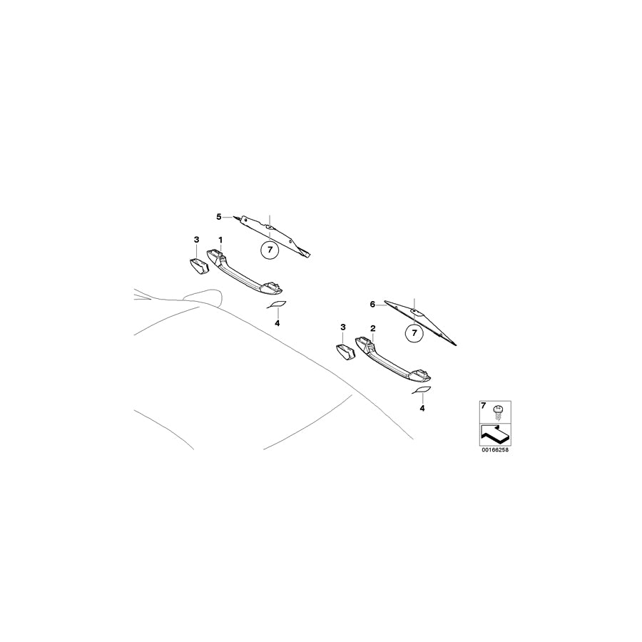 Genuine BMW 51168219061 E46 Bracket F Left Rear Handle Its (Inc. 316i 1.9, 320i & 318d) | ML Performance EU Car Parts