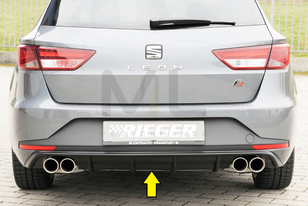 Rieger 00027025 SEAT 5F Leon FR Rear Diffuser 1 | ML Performance EU Car Parts