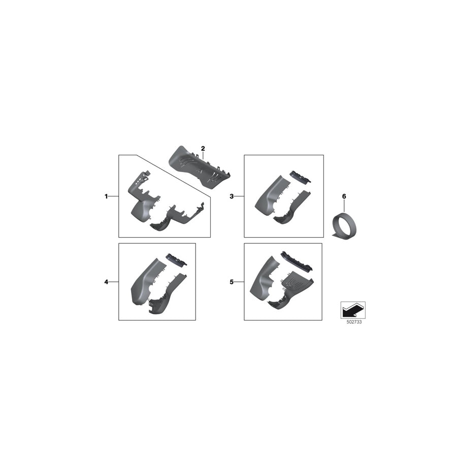 Genuine BMW 51169108974 G16 G15 F92 Mirror Base Cover Set (Inc. 840dX, M850iX & M8) | ML Performance EU