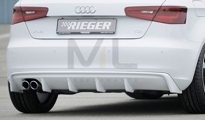Rieger 00056786 Audi 8V A3 Rear Diffuser 1 | ML Performance EU Car Parts