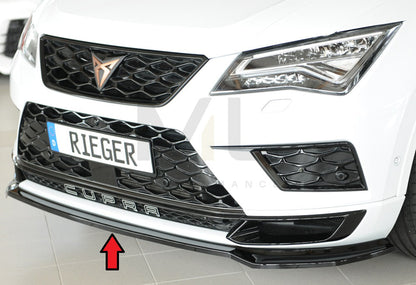 Rieger 00088227 SEAT 5FP Ateca Cupra Front Splitter 1 | ML Performance EU Car Parts