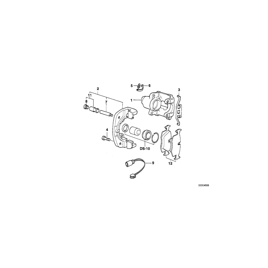 Genuine BMW 34111163305 E38 Calliper Carrier Left (Inc. 740iL, 740i & 735i) | ML Performance EU Car Parts