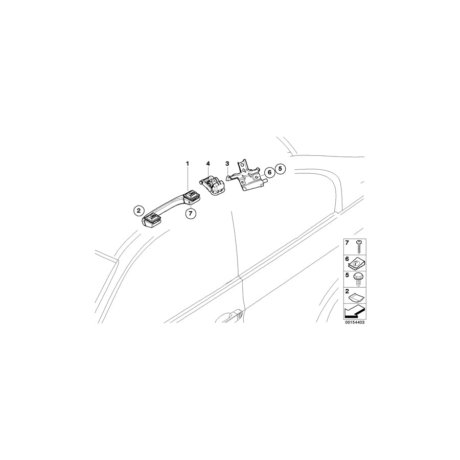 Genuine BMW 51169143527 E92 E61 Grab Handle, Front GRAU (Inc. 335is, 535i & 525i) | ML Performance EU