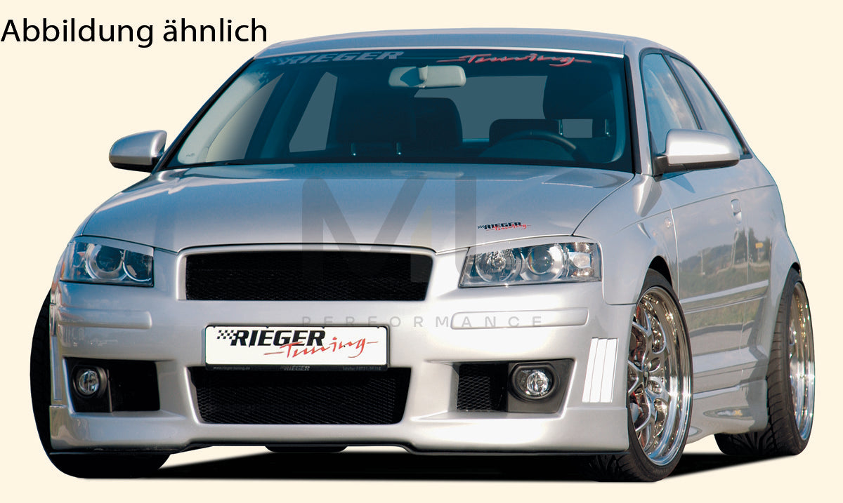 Rieger 00056712 Audi 8P A3 Front Bumper 1 | ML Performance EU Car Parts