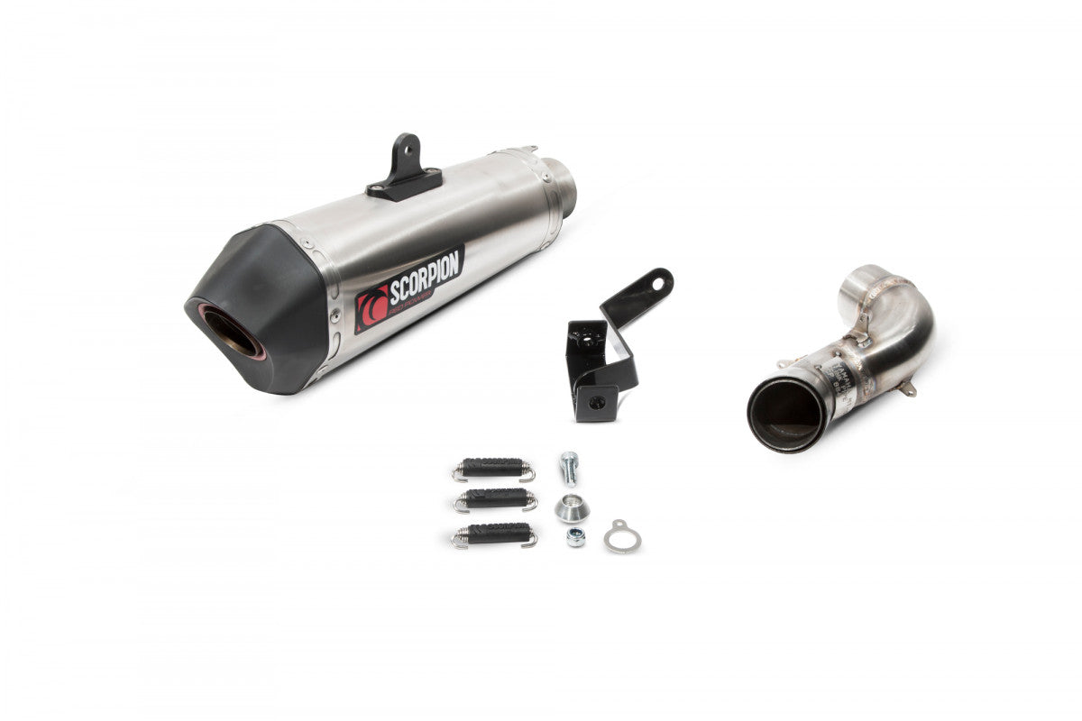 Scorpion RYA101SEO Yamaha Serket Taper Slip-On - Brushed Stainless Steel Sleeve (Tracer 900 / Tracer 900 GT) | ML Performance EU EU