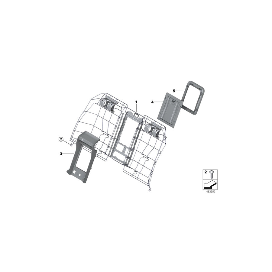 Genuine BMW 52207411000 G11 G12 Trim For Center Armrest ZAGORA BEIGE (Inc. 750LdX, 750Li & M760LiX) | ML Performance EU