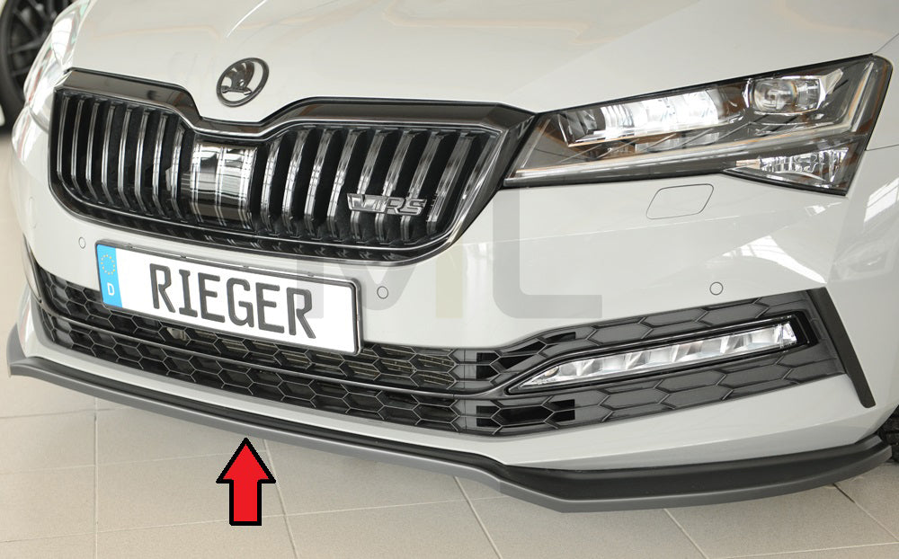 Rieger 00079047 Skoda 3T 3V Superb III Front Splitter 1 | ML Performance EU Car Parts