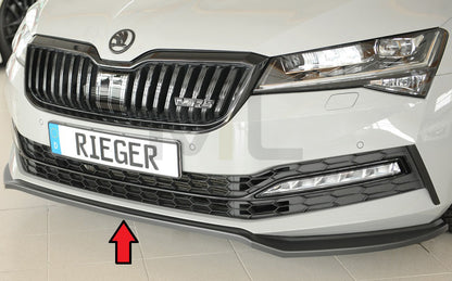 Rieger 00079047 Skoda 3T 3V Superb III Front Splitter 1 | ML Performance EU Car Parts